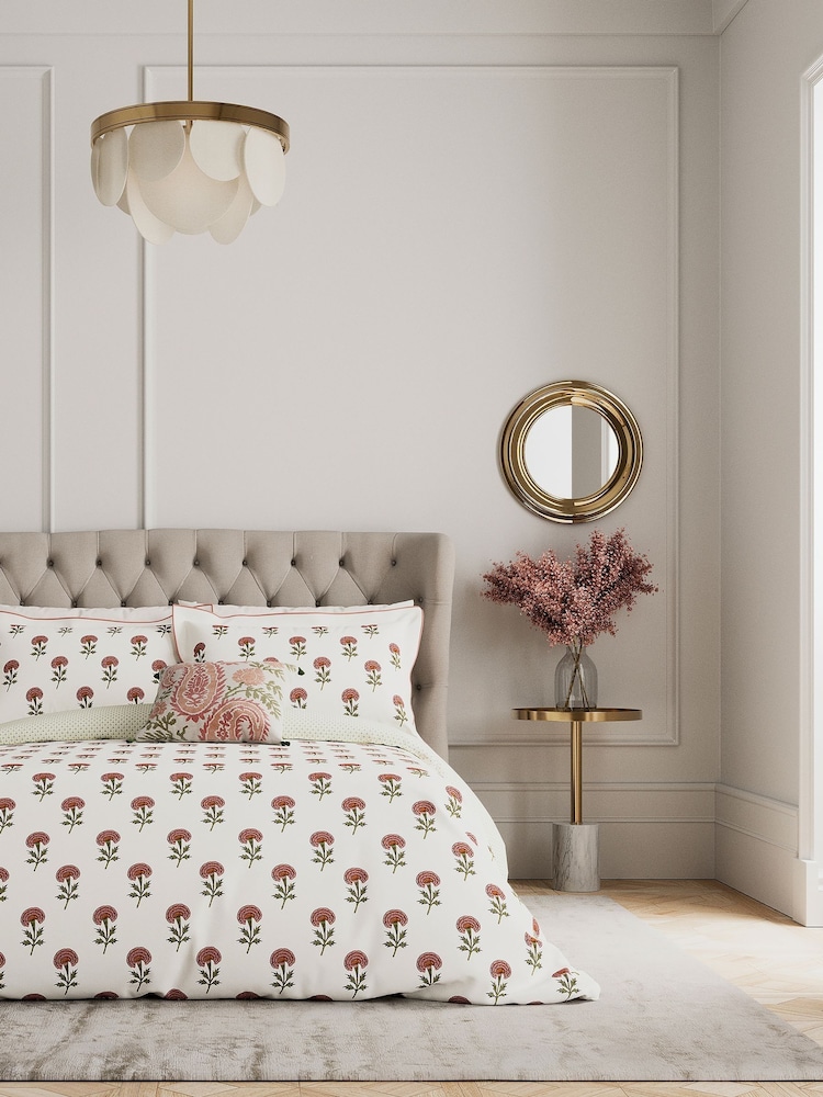 V&A Rose Regal Marigold Duvet Cover and Pillowcase Set - Image 1 of 4