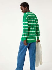 Roman Green Stripe Print Knitted Jumper - Image 3 of 5