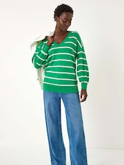 Roman Green Stripe Print Knitted Jumper - Image 4 of 5