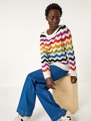 Roman Black Striped Wave Knit Jumper - Image 1 of 5