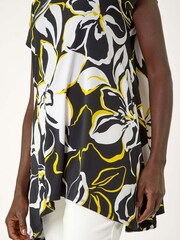 Roman Textured Floral Hanky Hem Top - Imagen 5 de 5
