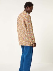 Roman Yellow Purl Longline Knit Cardigan - Image 3 of 5