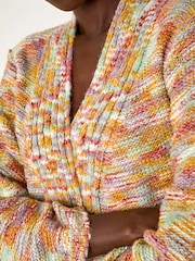 Roman Yellow Purl Longline Knit Cardigan - Image 5 of 5