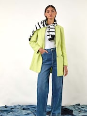 Roman Green Longline Boucle Tailored Blazer - Image 1 of 5