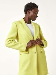 Roman Green Longline Boucle Tailored Blazer - Image 4 of 5