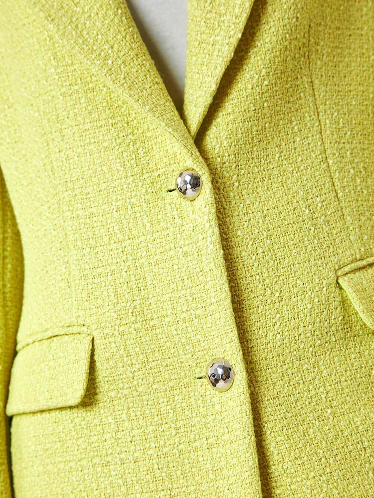 Roman Green Longline Boucle Tailored Blazer - Image 5 of 5