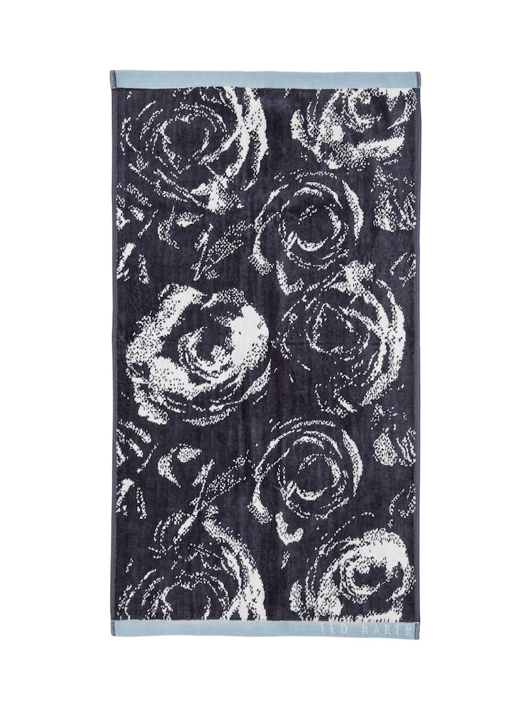 Ted Baker Navy Rose 100% Cotton Towel - Image 1 of 2