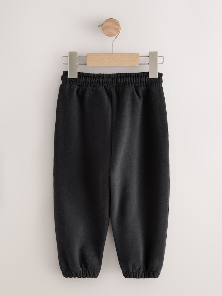 Black Regular Fit Soft Touch Joggers (3mths-7yrs) - Image 2 of 4