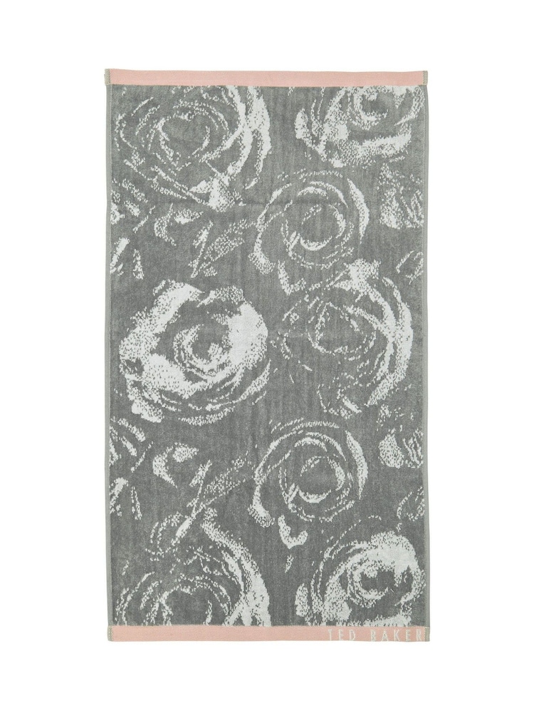 Ted Baker Grey Rose 100% Cotton Towel - Image 1 of 2