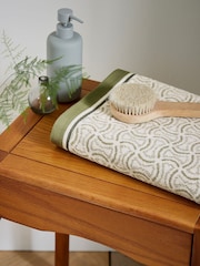 Bedeck of Belfast Sage Green White Yoko 100% Cotton Towel - Image 1 of 2