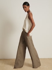 Reiss Cream Isabelle Atelier Laser Cut Vest Top - Image 3 of 6