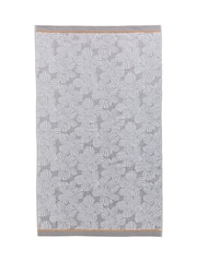 Bedeck of Belfast White And Grey Zenda 100% Cotton Towel - Image 2 of 2