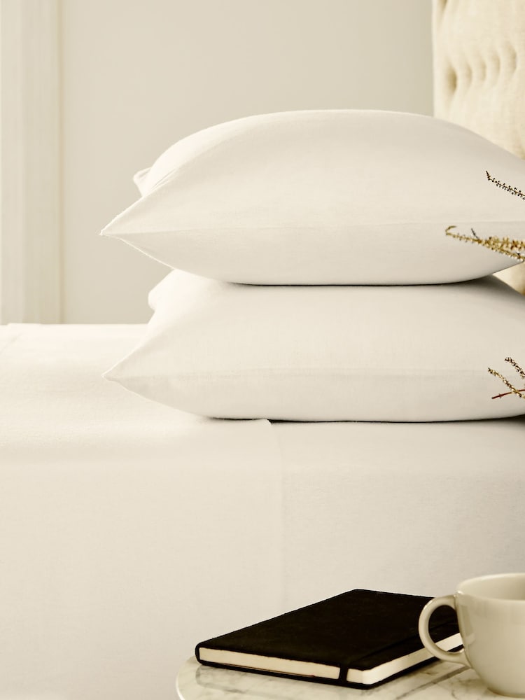 Helena Springfield Ivory Brushed Plain Dye Fitted Bed Sheet - Image 2 of 2