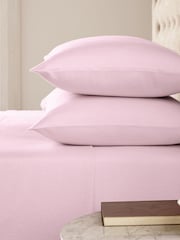 Helena Springfield Baby Pink Brushed Plain Dye Fitted Bed Sheet - Image 4 of 4