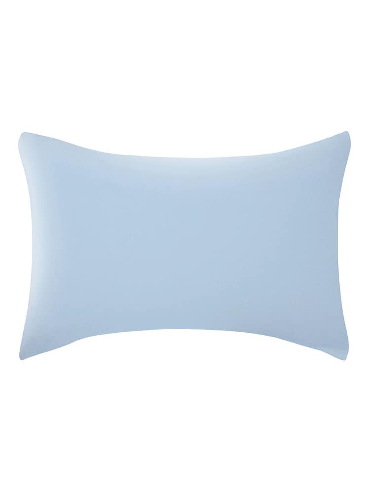 Helena Springfield Chambray Blue Brushed Plain 100% Cotton Dye Standard Pillowcases Pair - Image 2 of 2