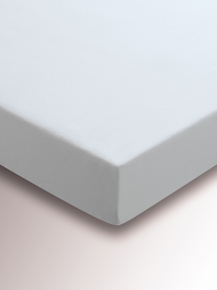 Helena Springfield Silver Brushed Plain Dye Fitted Bed Sheet - Image 2 of 2 Helena Springfield Silver Brushed Plain Dye Fitted Bed Sheet - Image 2 of 2