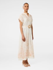 Forever New Cream Mollie Petite Printed Midi Dress - Image 4 of 4
