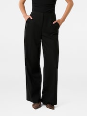 Forever New Black Frieda High Waist Wide Leg Pants - Image 1 of 5