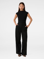 Forever New Black Frieda High Waist Wide Leg Pants - Image 5 of 5