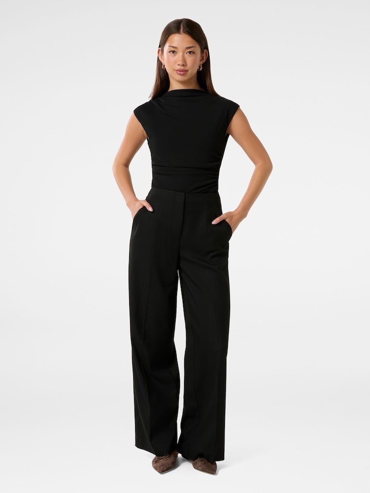 Forever New Black Frieda High Waist Wide Leg Pants - Image 5 of 5