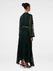 Forever New Green Gabriella Petite Textured Midi Dress - Image 2 of 4