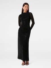 Forever New Black Nina Heat Seal Maxi Dress - Image 1 of 4