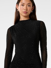 Forever New Black Nina Heat Seal Maxi Dress - Image 3 of 4