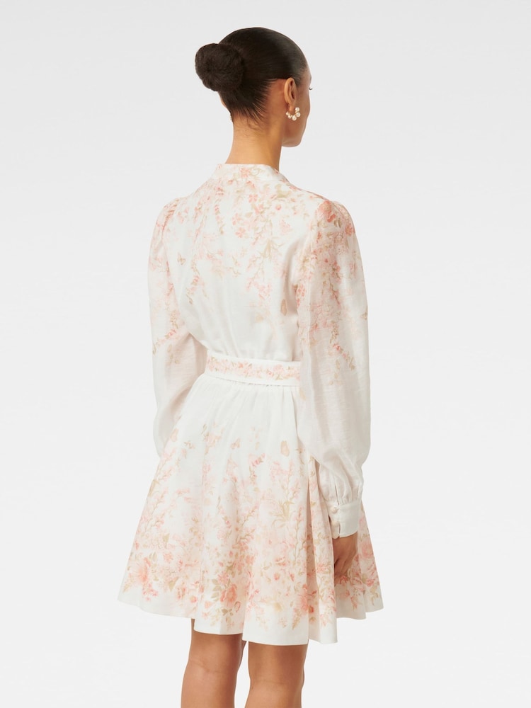Forever New Cream Anastasia Petite Printed Skater Mini Dress - Image 5 of 5