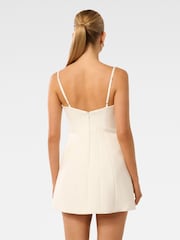 Forever New White Hayley Bow Front Mini Dress - Image 2 of 5