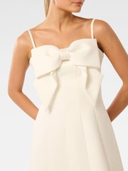 Forever New White Hayley Bow Front Mini Dress - Image 3 of 5