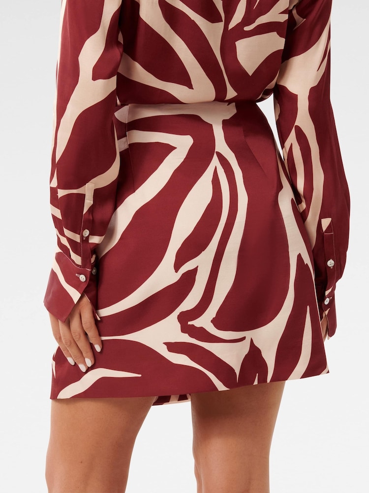 Forever New Brown Harvey Wrap Mini Skirt - Image 2 of 5 Forever New Brown Harvey Wrap Mini Skirt - Image 2 of 5