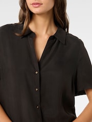 Forever New Black Betsy Cupro Shirt - Image 3 of 5