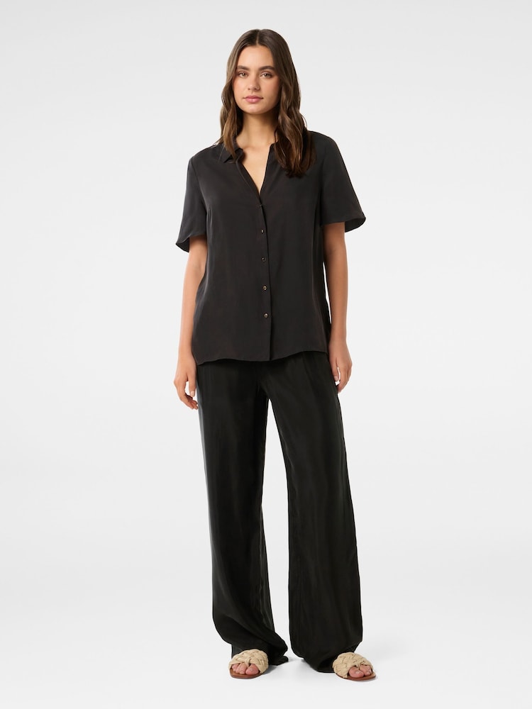 Forever New Black Betsy Cupro Shirt - Image 5 of 5
