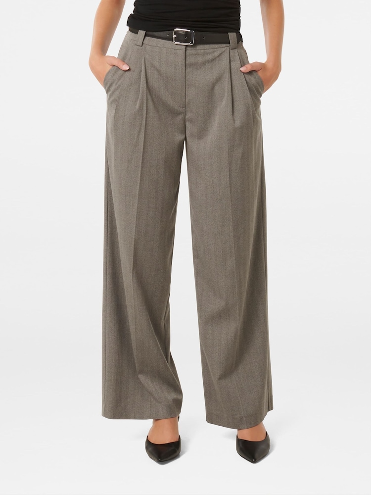 Forever New Grey Bonnie Belted Wide Leg Trousers - Image 1 of 5