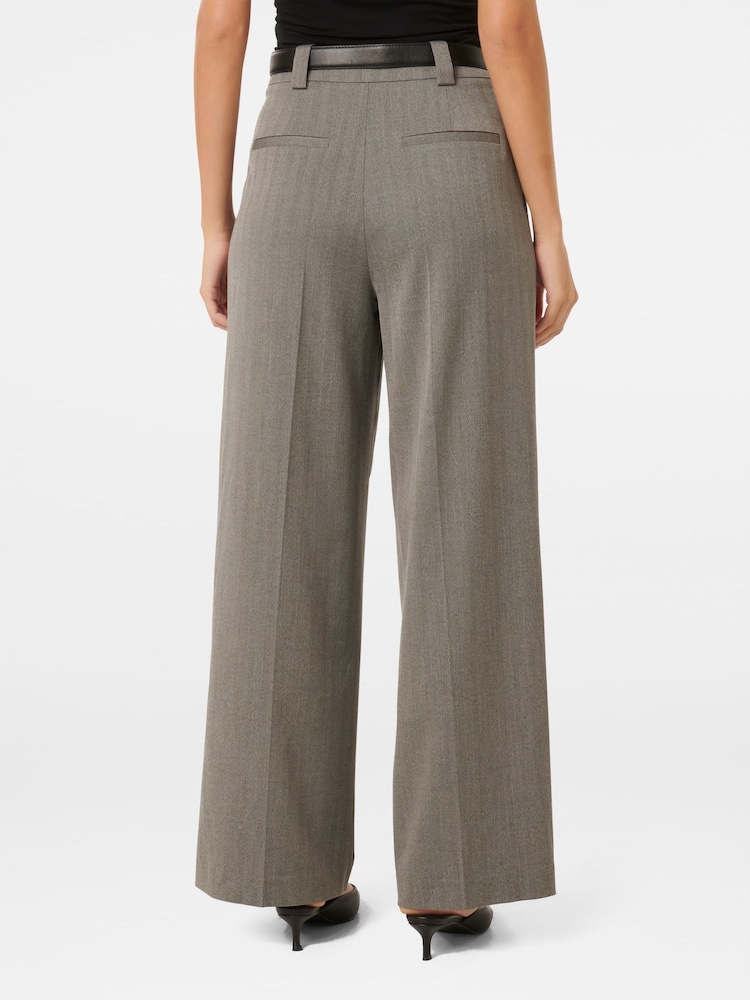 Forever New Grey Bonnie Belted Wide Leg Trousers - Image 2 of 5