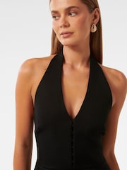 Vestido corto con cuello halter y cierre de ganchos Ricki de Forever New - Imagen 3 de 5