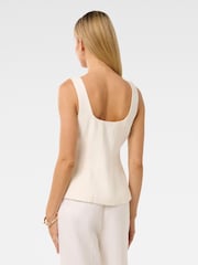 Forever New White Collins Zip Through Tank Top - Image 2 of 5