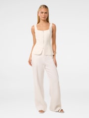 Forever New White Collins Zip Through Tank Top - Image 4 of 5