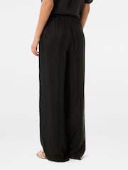 Forever New Black Emma Cupro Wide Leg Trousers - Image 2 of 5