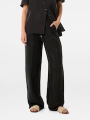 Forever New Black Emma Cupro Wide Leg Trousers - Image 4 of 5