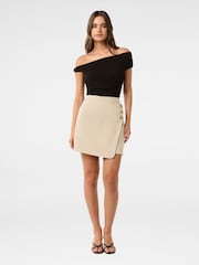 Forever New Natural Lettie Wrap Mini Skirt - Image 5 of 5