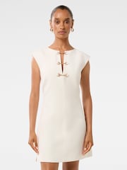 Forever New White Clover Petite Snaffle Detail Mini Dress - Image 1 of 5