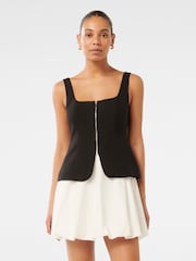 Forever New Black Collins Zip UpTank Top - Image 1 of 5