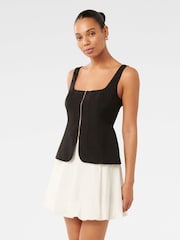 Forever New Black Collins Zip UpTank Top - Image 3 of 5