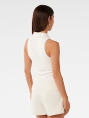 Forever New White Tilly Crepe Halter Neck Top - Image 4 of 5