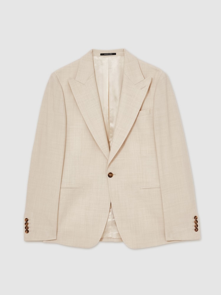 Pierre - Blazer ajusté Reiss Belmont Sb texturé à simple boutonnage - Image 2 de 8