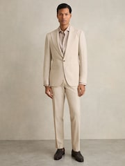Pierre - Blazer ajusté Reiss Belmont Sb texturé à simple boutonnage - Image 3 de 8