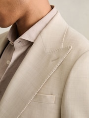 Pierre - Blazer ajusté Reiss Belmont Sb texturé à simple boutonnage - Image 4 de 8