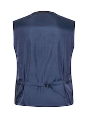 BadRhino Big & Tall Blue Checked Tweed Waistcoat - Image 4 of 4
