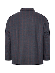 BadRhino Big & Tall Blue Checked Suit Jacket - Image 5 of 5